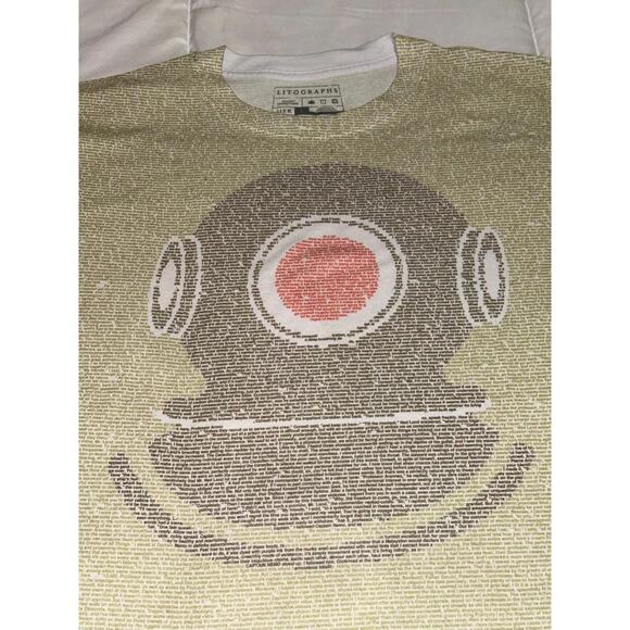 Litographs 20,000 Leagues Under the Sea Book T-Shirt Large L AOP Scuba Octopus - Picture 2 of 7